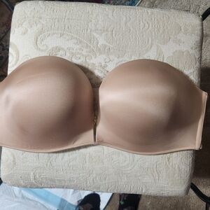 Tan Seamless Strapless Bra Full-Coverage